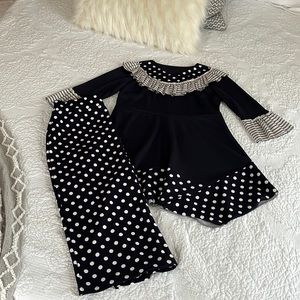 Navy & White tunic & skirt set